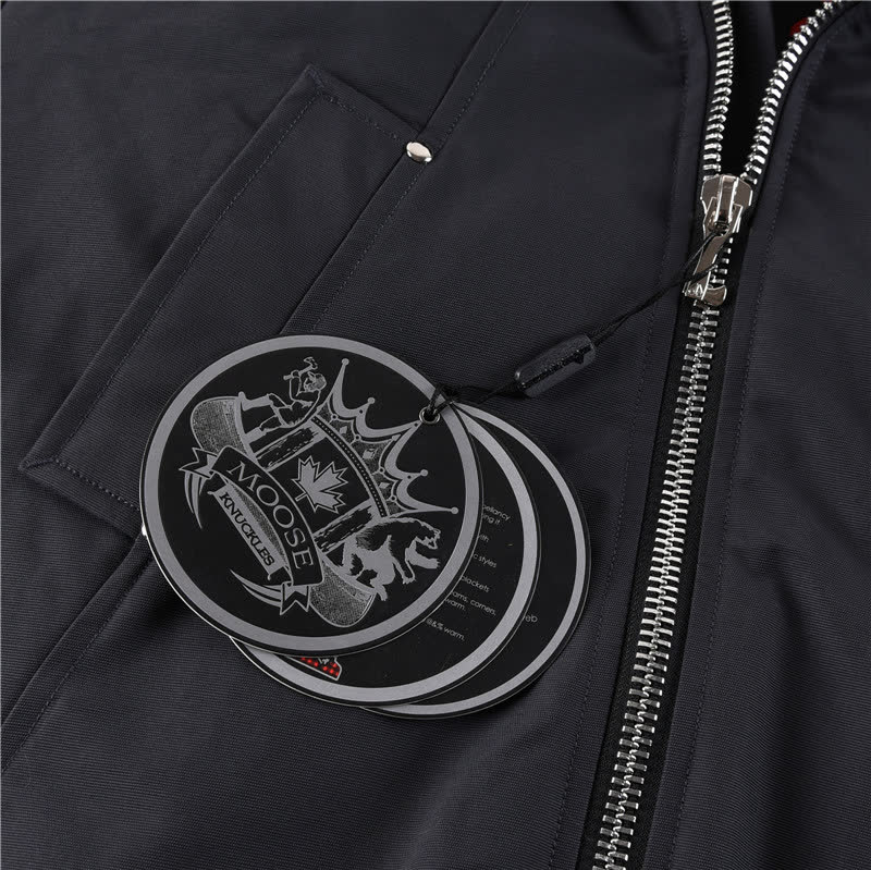 Moose Knuckles Fur-Trimmed Down Bomber Jacket